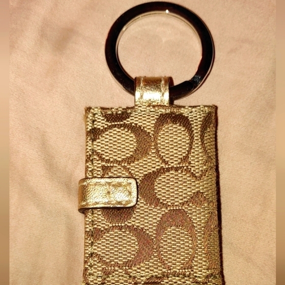 VINTAGE NEW COACH SIG C PICTURE FRAME BAG CHARM/ KEY CHAIN RING MINIATURE WALLET - Picture 2 of 4